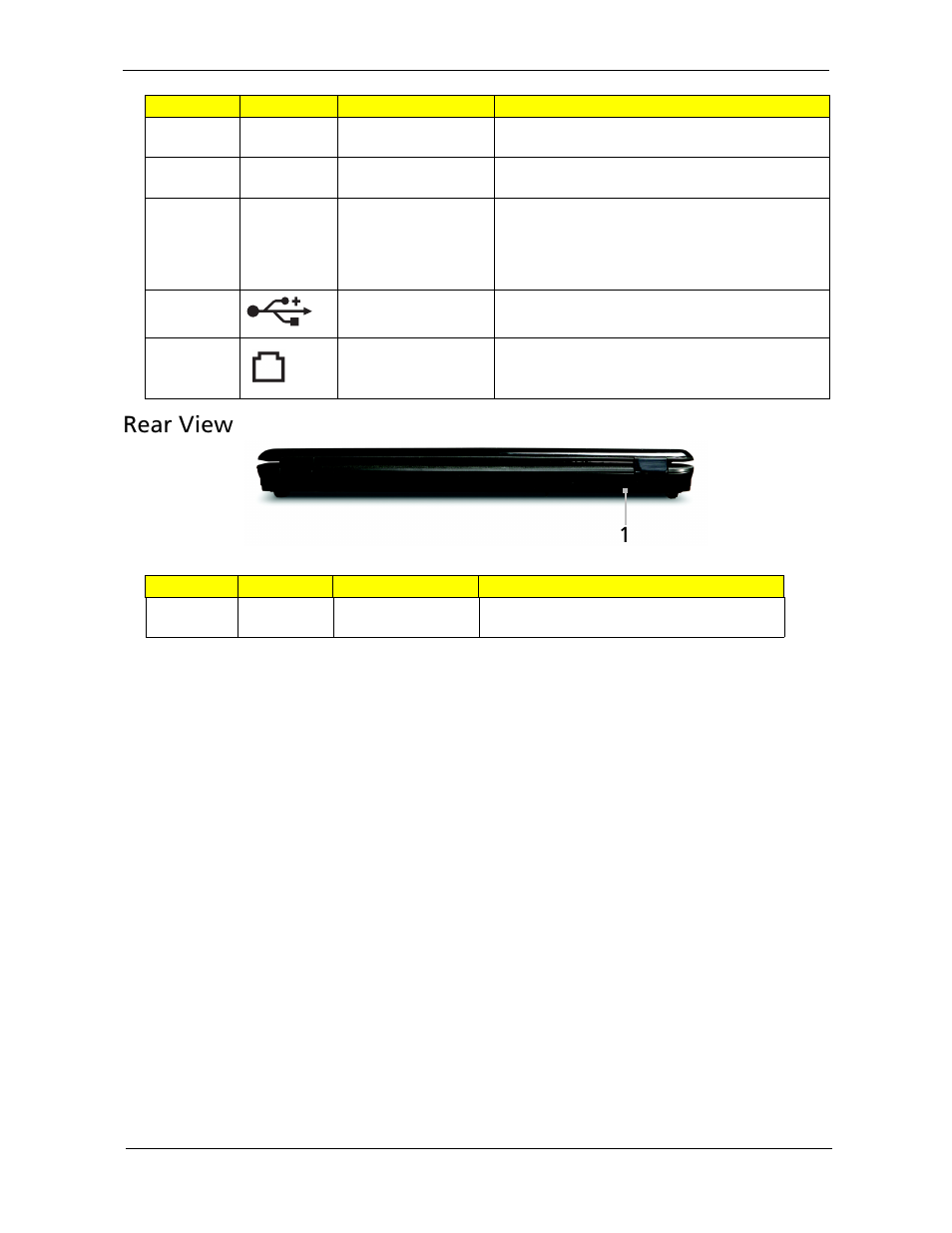 Rear view | Acer 5730Z/5330 User Manual | Page 17 / 172