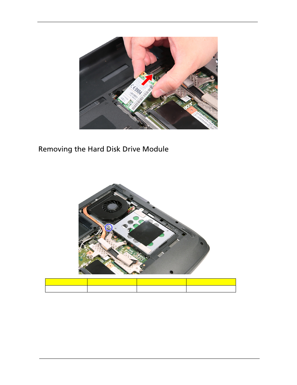 Removing the hard disk drive module | Acer 5730Z/5330 User Manual | Page 66 / 172