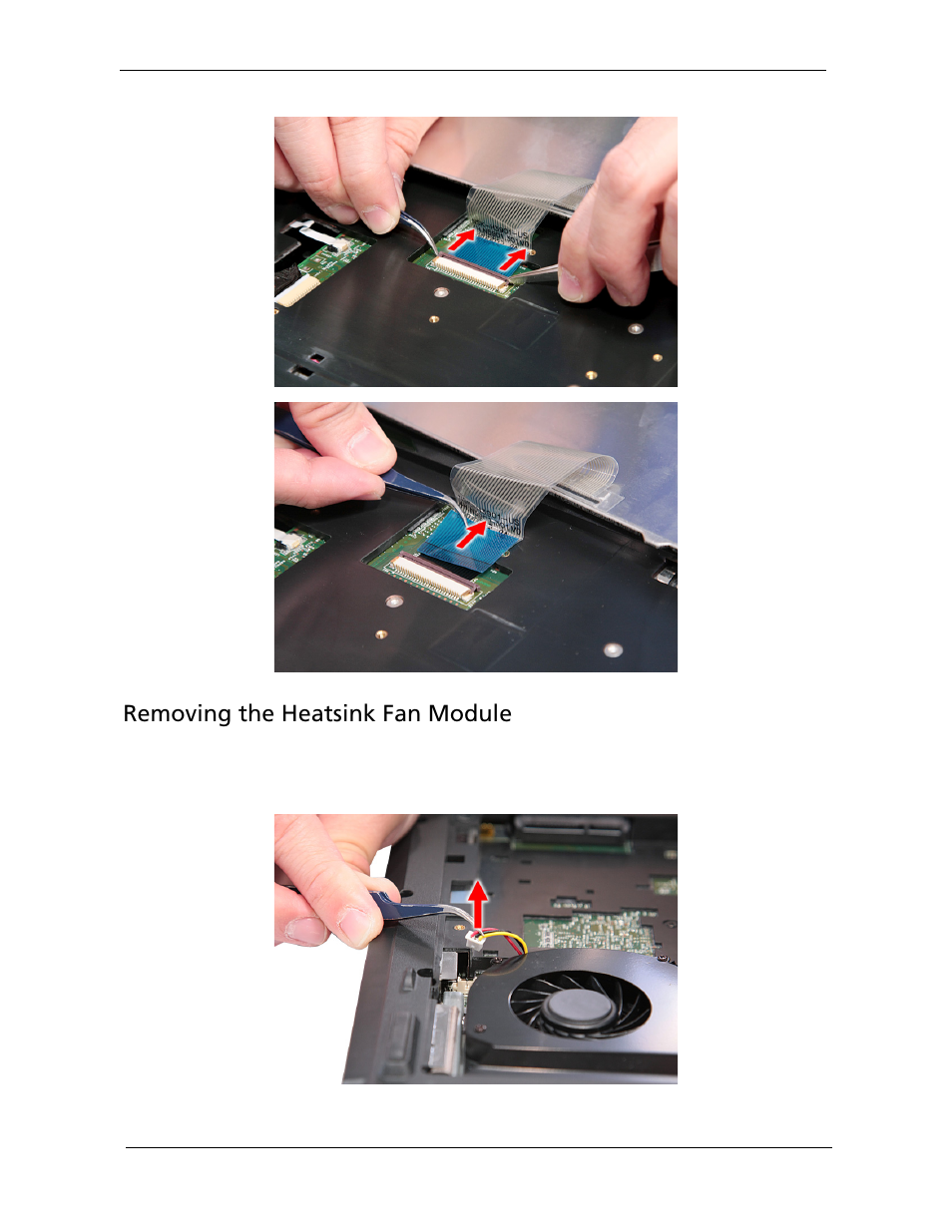 Removing the heatsink fan module | Acer 5730Z/5330 User Manual | Page 74 / 172