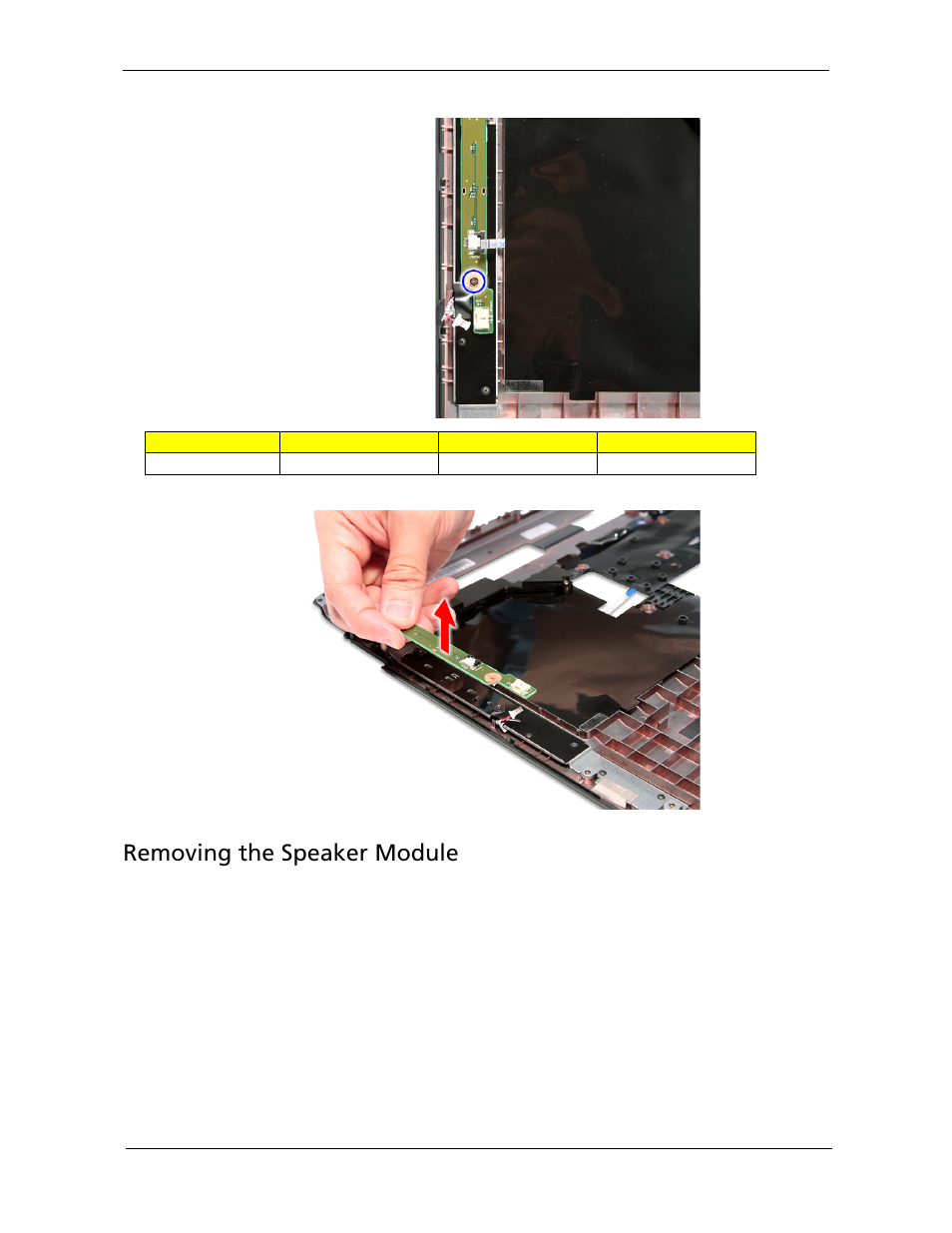 Removing the speaker module | Acer 5730Z/5330 User Manual | Page 85 / 172