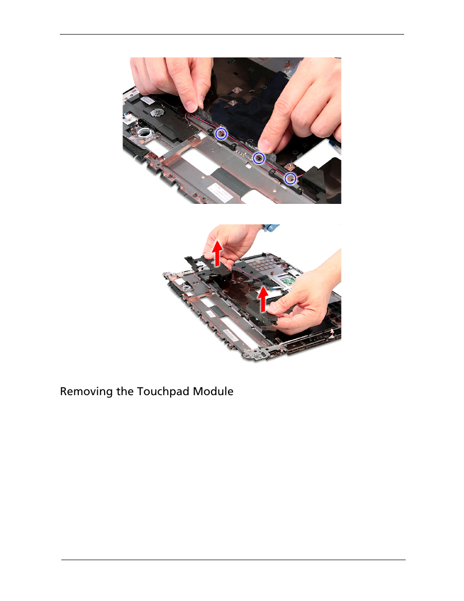 Removing the touchpad module | Acer 5730Z/5330 User Manual | Page 87 / 172