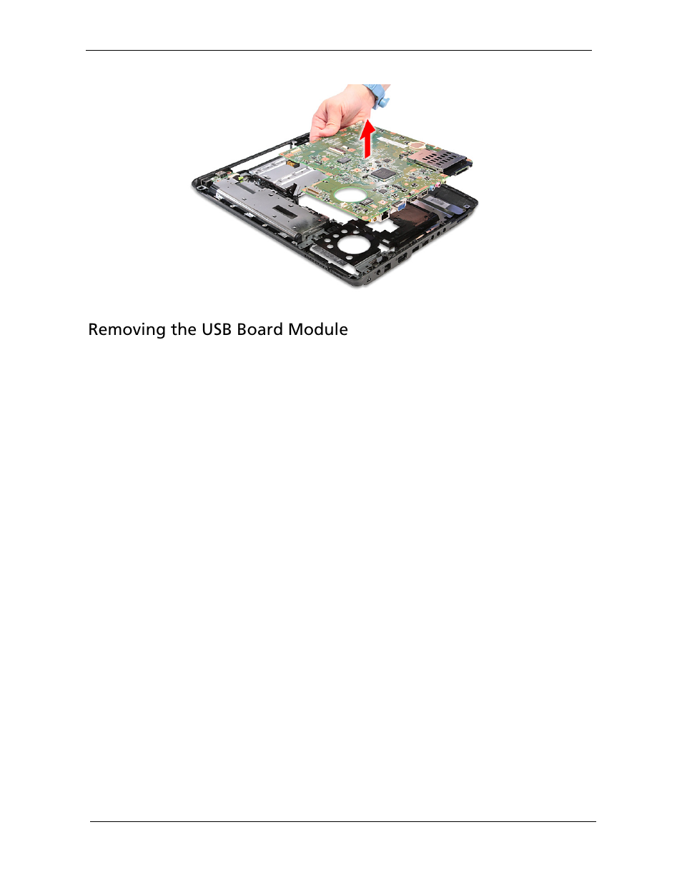 Removing the usb board module | Acer 5730Z/5330 User Manual | Page 94 / 172