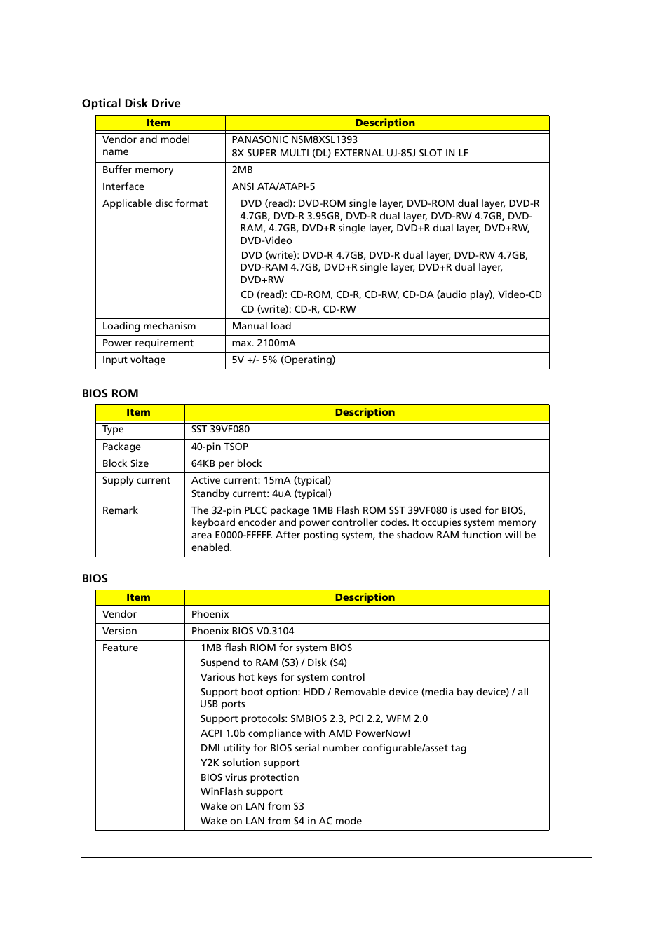 Acer 1000 User Manual | Page 57 / 122