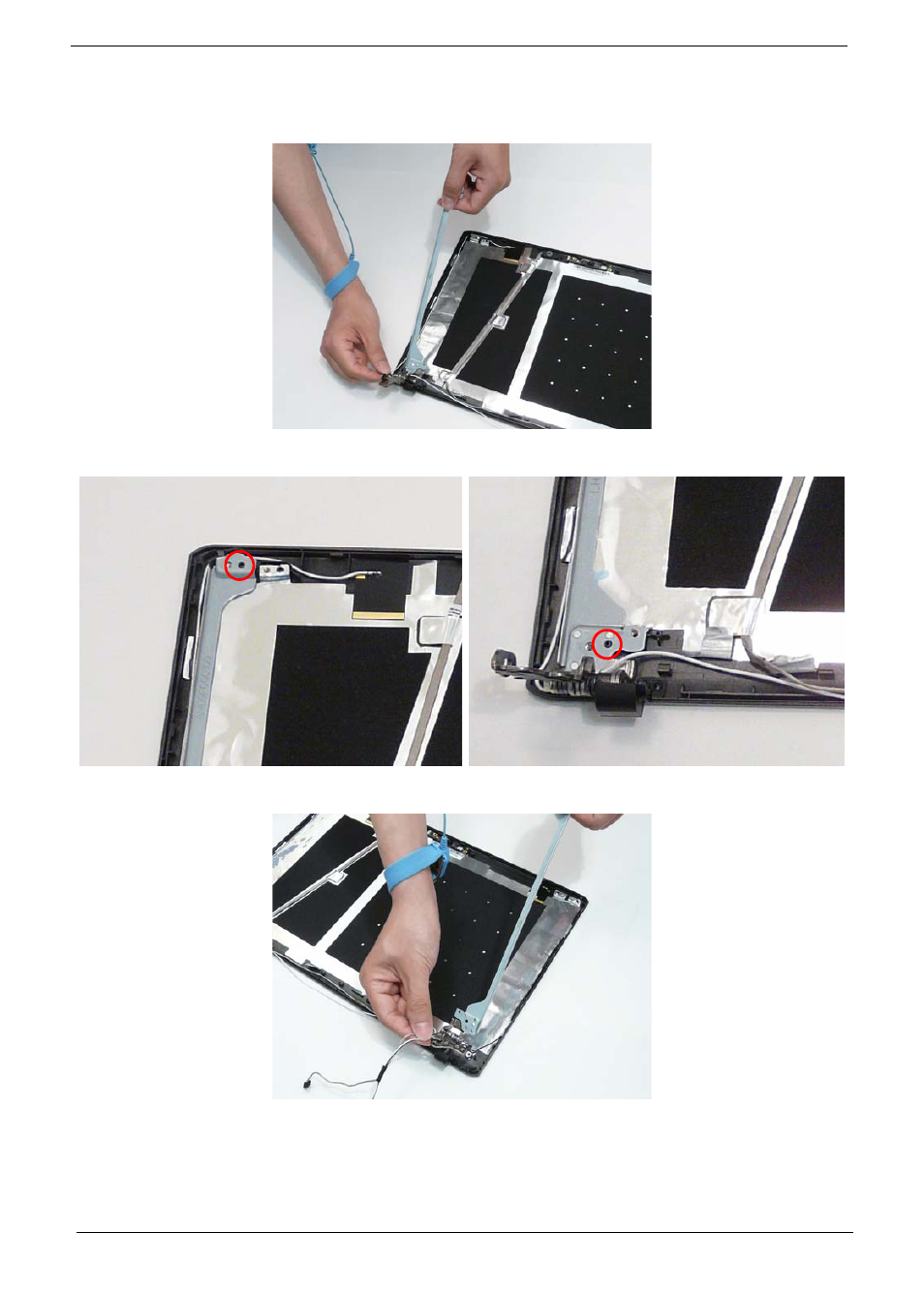 Replacing the lcd brackets | Acer 5538 User Manual | Page 116 / 226