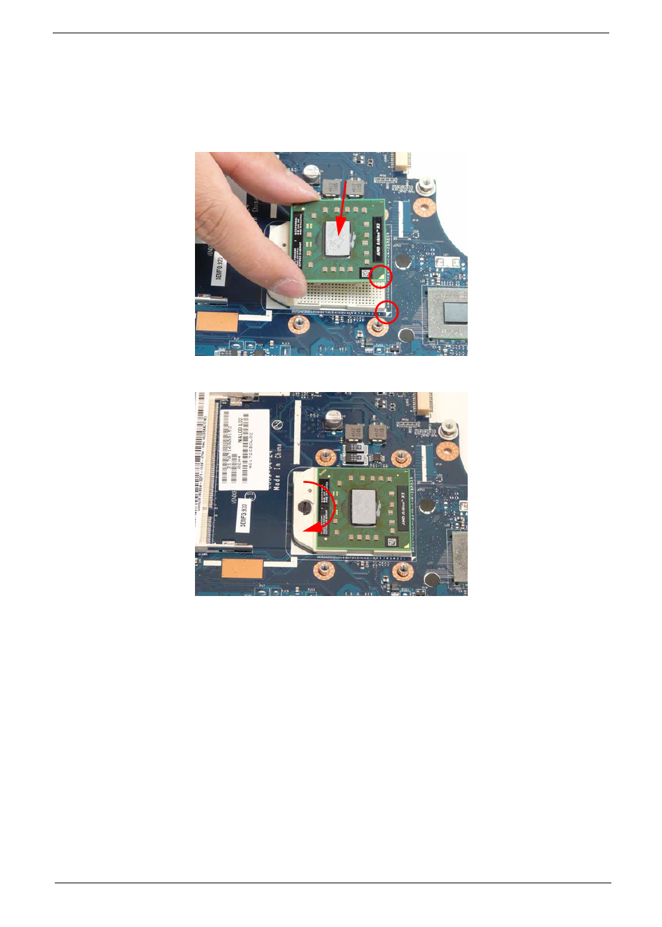 Replacing the cpu, Replacing the thermal module, Replacing the cpu replacing the thermal module | Acer 5538 User Manual | Page 125 / 226