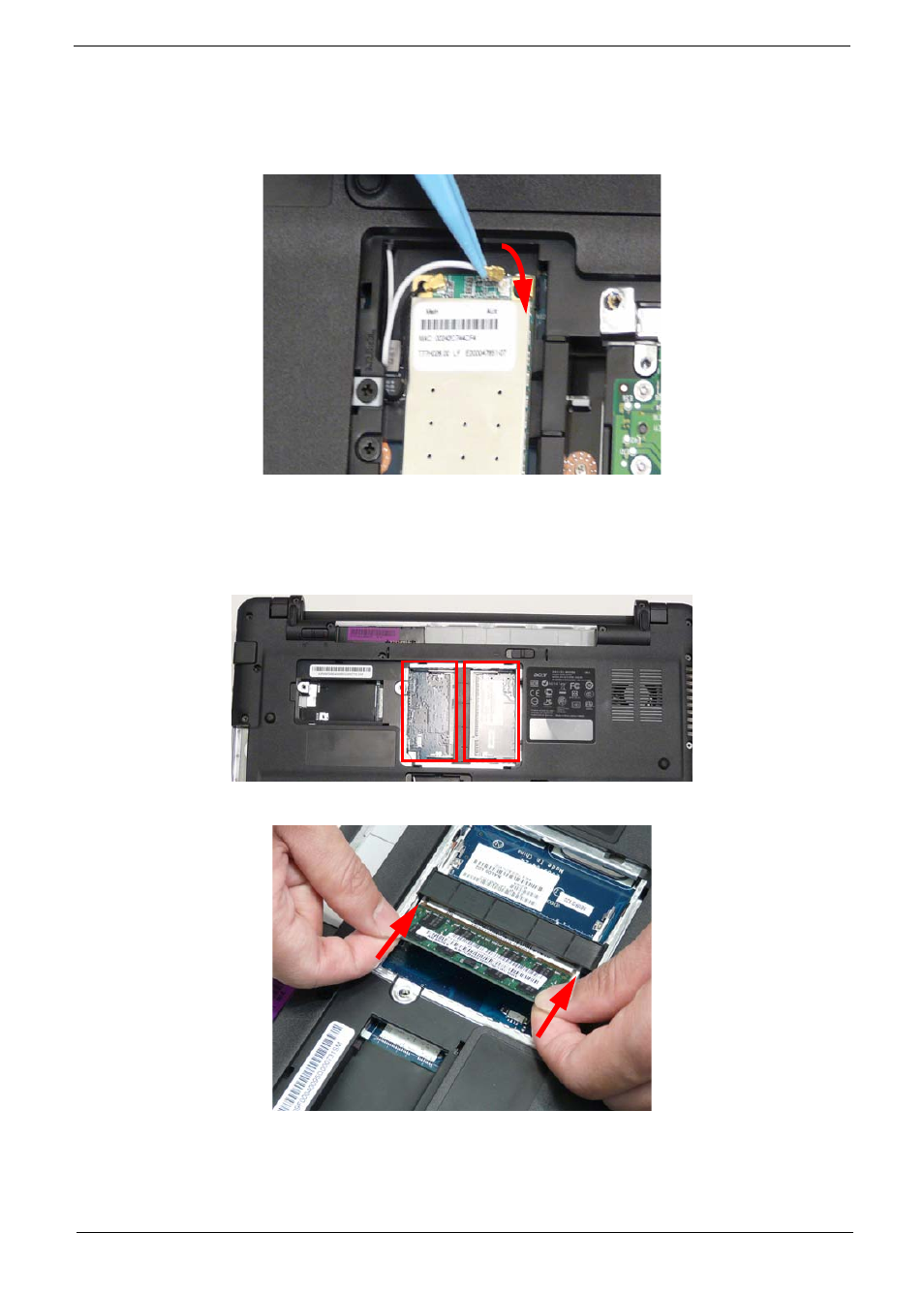 Replacing the dimm modules | Acer 5538 User Manual | Page 151 / 226