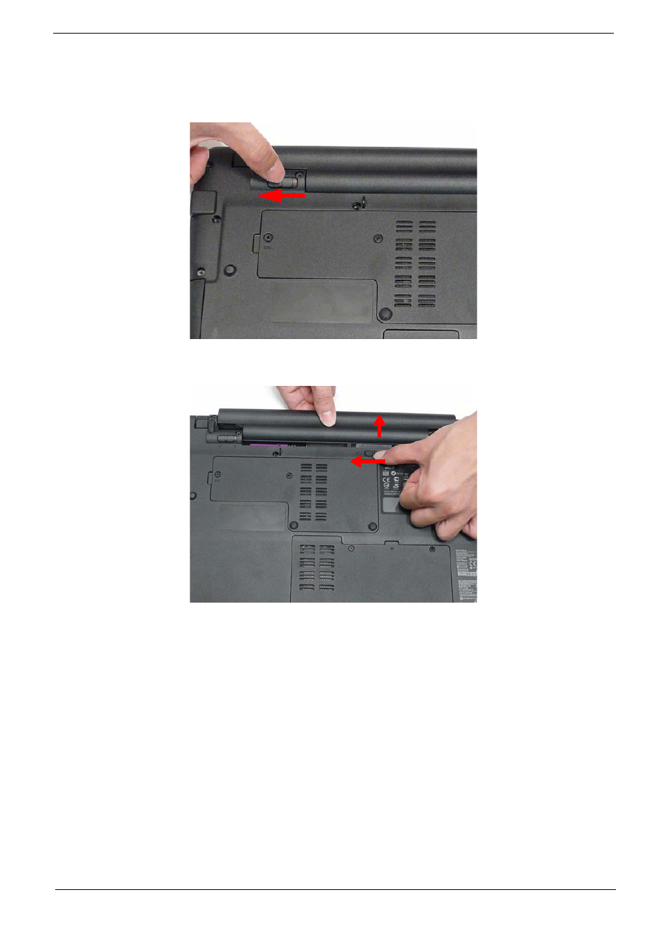 Removing the battery pack | Acer 5538 User Manual | Page 55 / 226