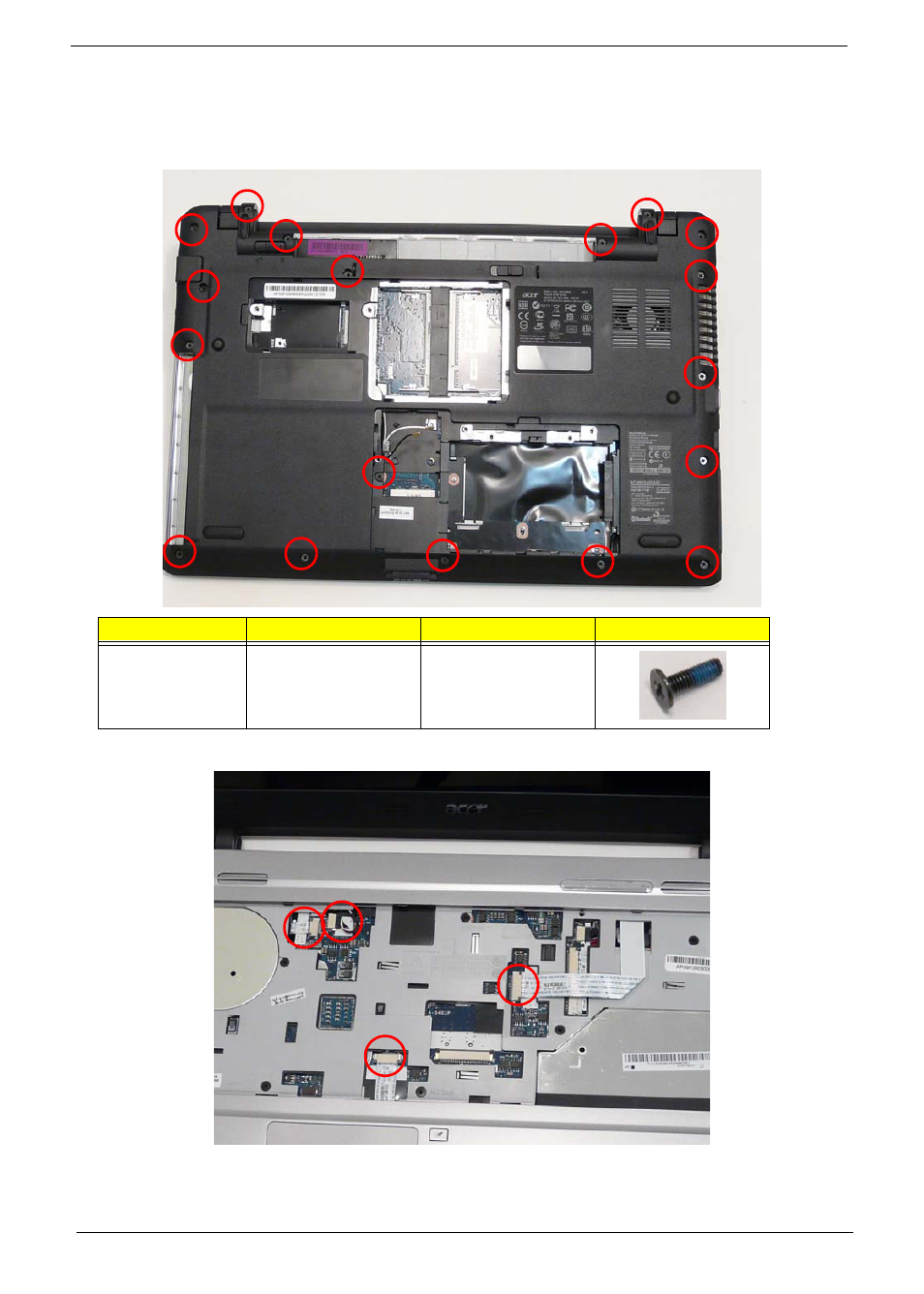 Removing the upper cover | Acer 5538 User Manual | Page 72 / 226