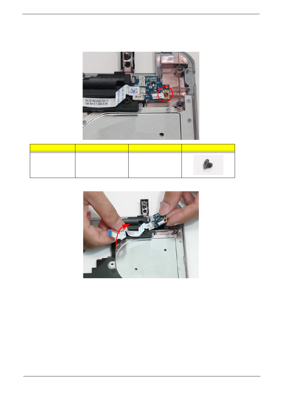 Removing the power board | Acer 5538 User Manual | Page 81 / 226