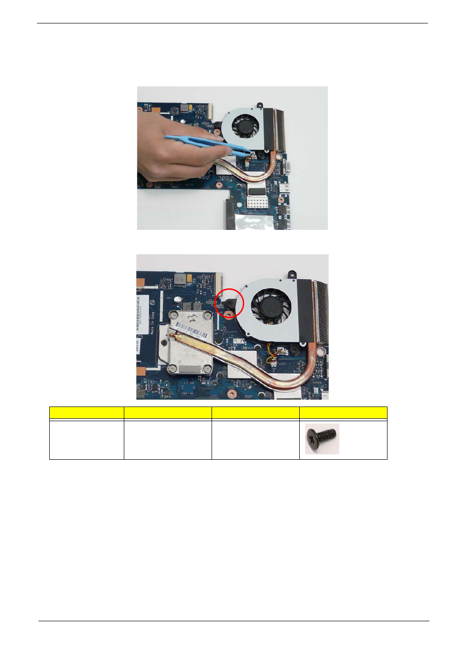 Removing the fan | Acer 5538 User Manual | Page 97 / 226