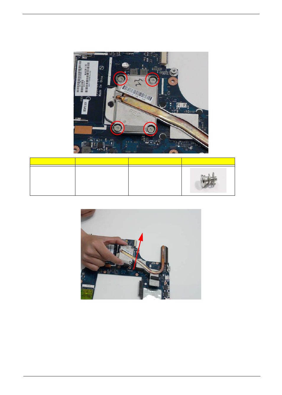 Removing the thermal module | Acer 5538 User Manual | Page 99 / 226