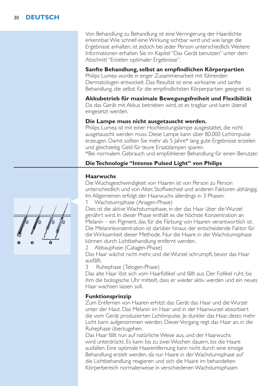 Philips Lumea IPL Haarentfernungssystem User Manual | Page 30 / 102