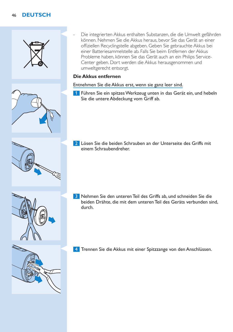 Philips Lumea IPL Haarentfernungssystem User Manual | Page 46 / 102