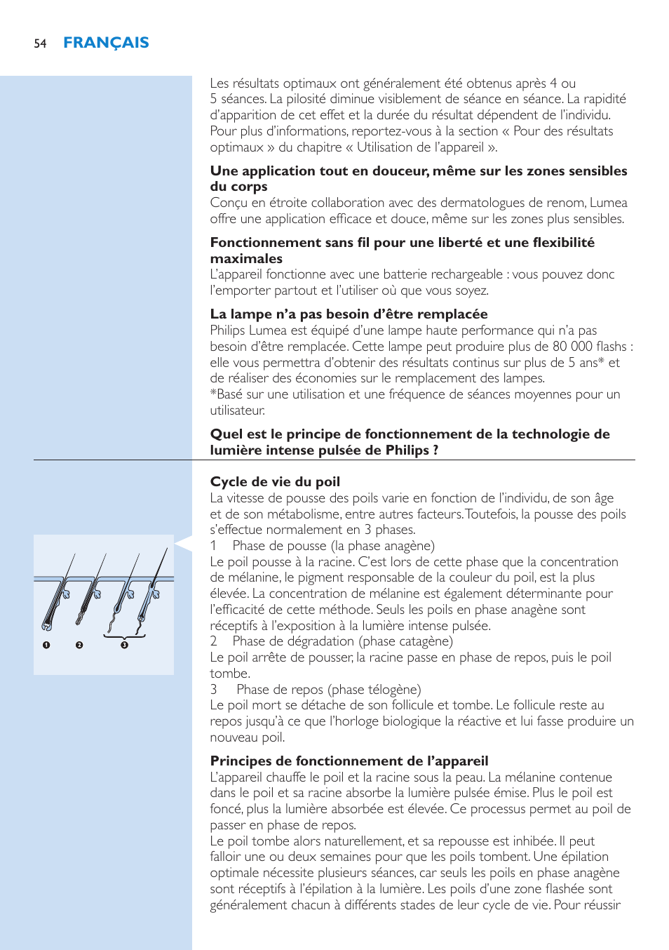 Philips Lumea IPL Haarentfernungssystem User Manual | Page 54 / 102
