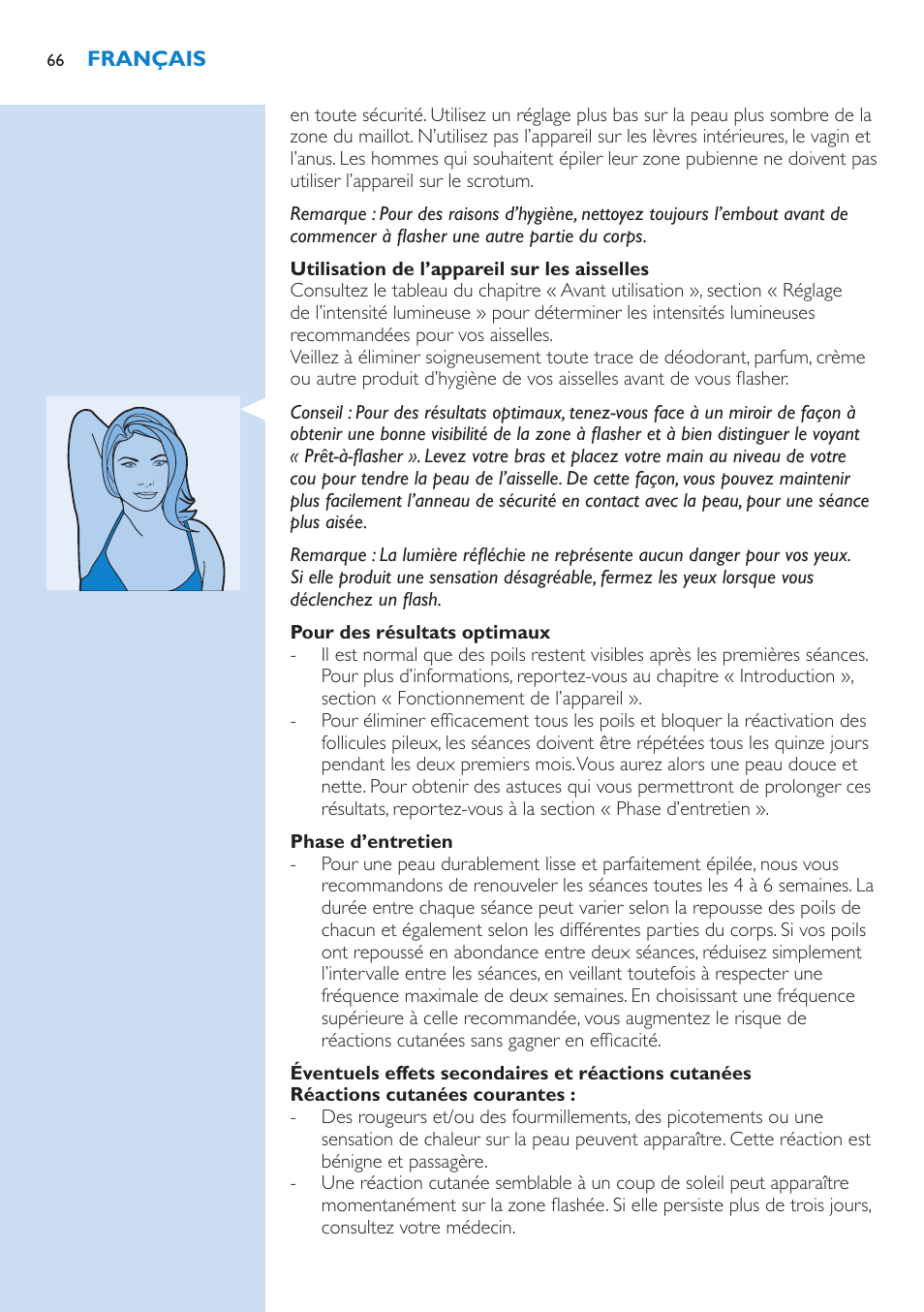Philips Lumea IPL Haarentfernungssystem User Manual | Page 66 / 102