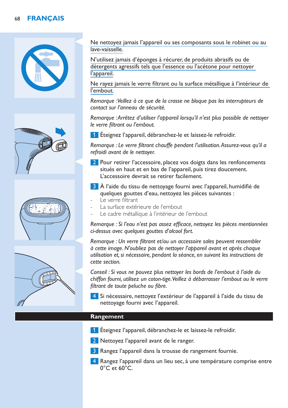 Philips Lumea IPL Haarentfernungssystem User Manual | Page 68 / 102