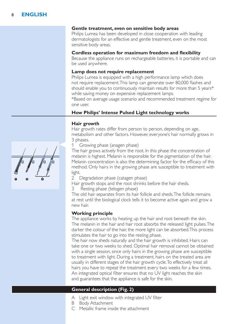 Philips Lumea IPL Haarentfernungssystem User Manual | Page 8 / 102