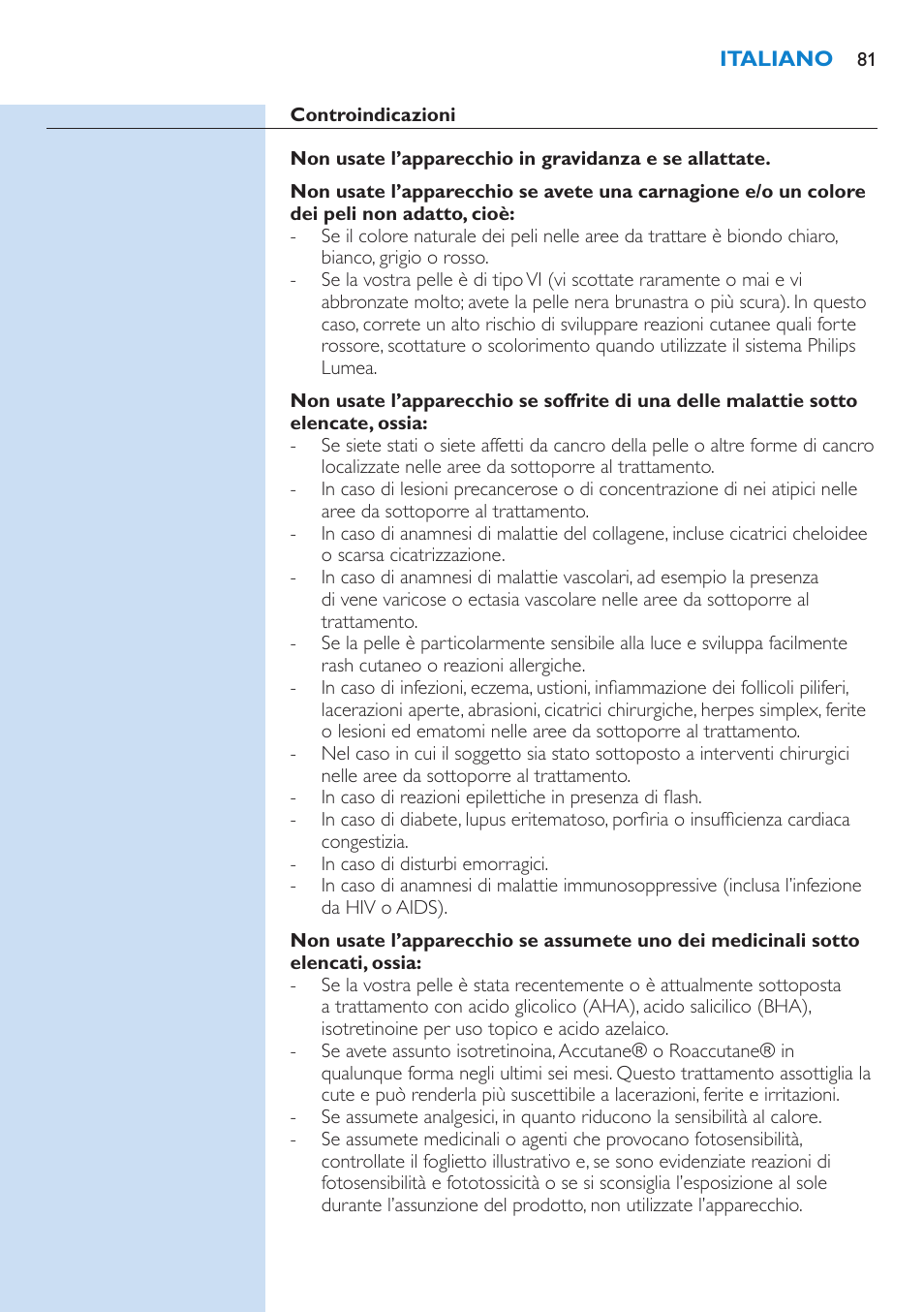 Philips Lumea IPL Haarentfernungssystem User Manual | Page 81 / 102