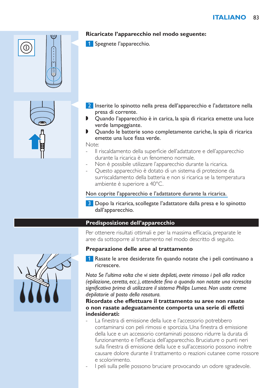 Philips Lumea IPL Haarentfernungssystem User Manual | Page 83 / 102