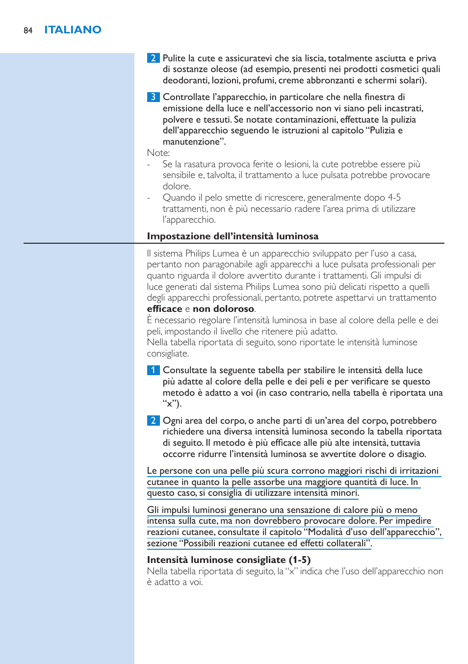 Philips Lumea IPL Haarentfernungssystem User Manual | Page 84 / 102