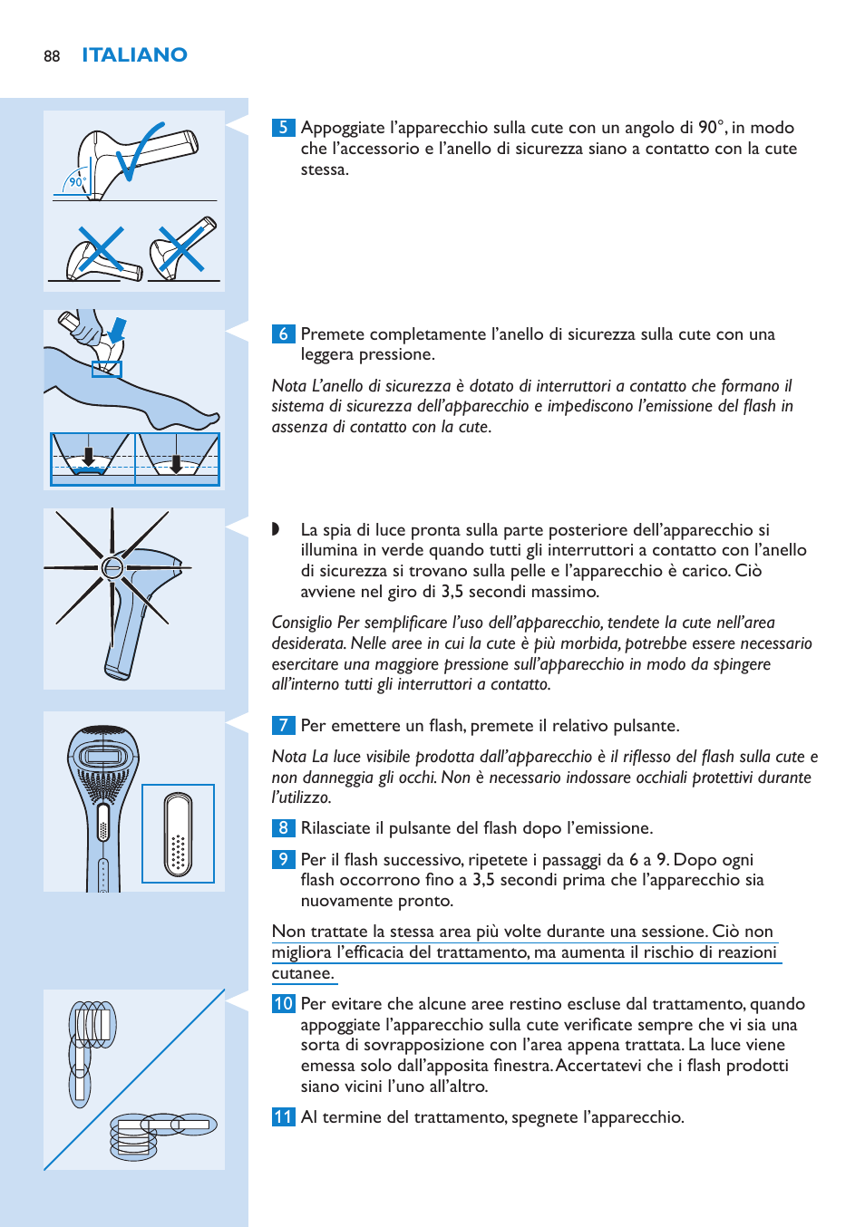 Philips Lumea IPL Haarentfernungssystem User Manual | Page 88 / 102