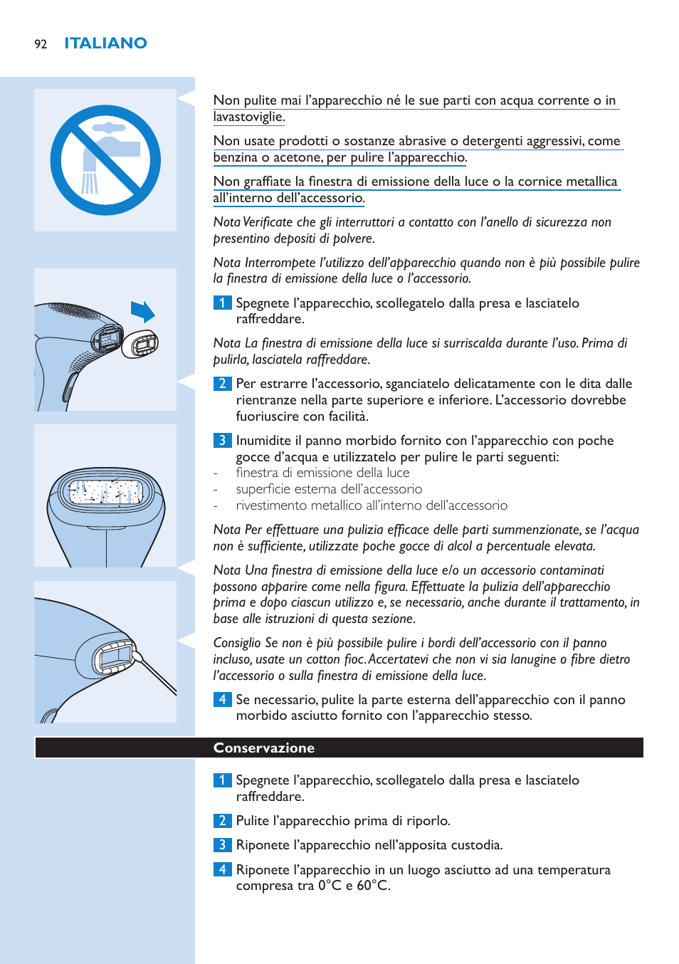Philips Lumea IPL Haarentfernungssystem User Manual | Page 92 / 102