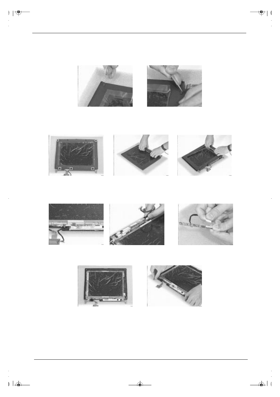 Disassembling the lcd | Acer 505 User Manual | Page 54 / 104