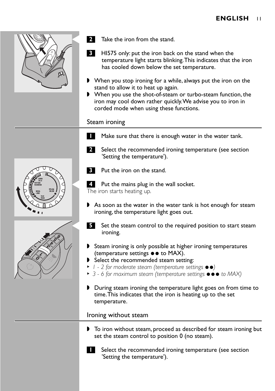 Philips Kabelloses Dampfbügeleisen User Manual | Page 11 / 90