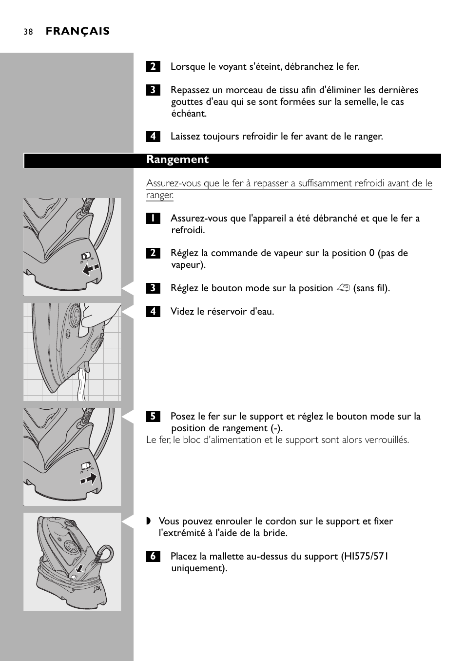 Philips Kabelloses Dampfbügeleisen User Manual | Page 38 / 90