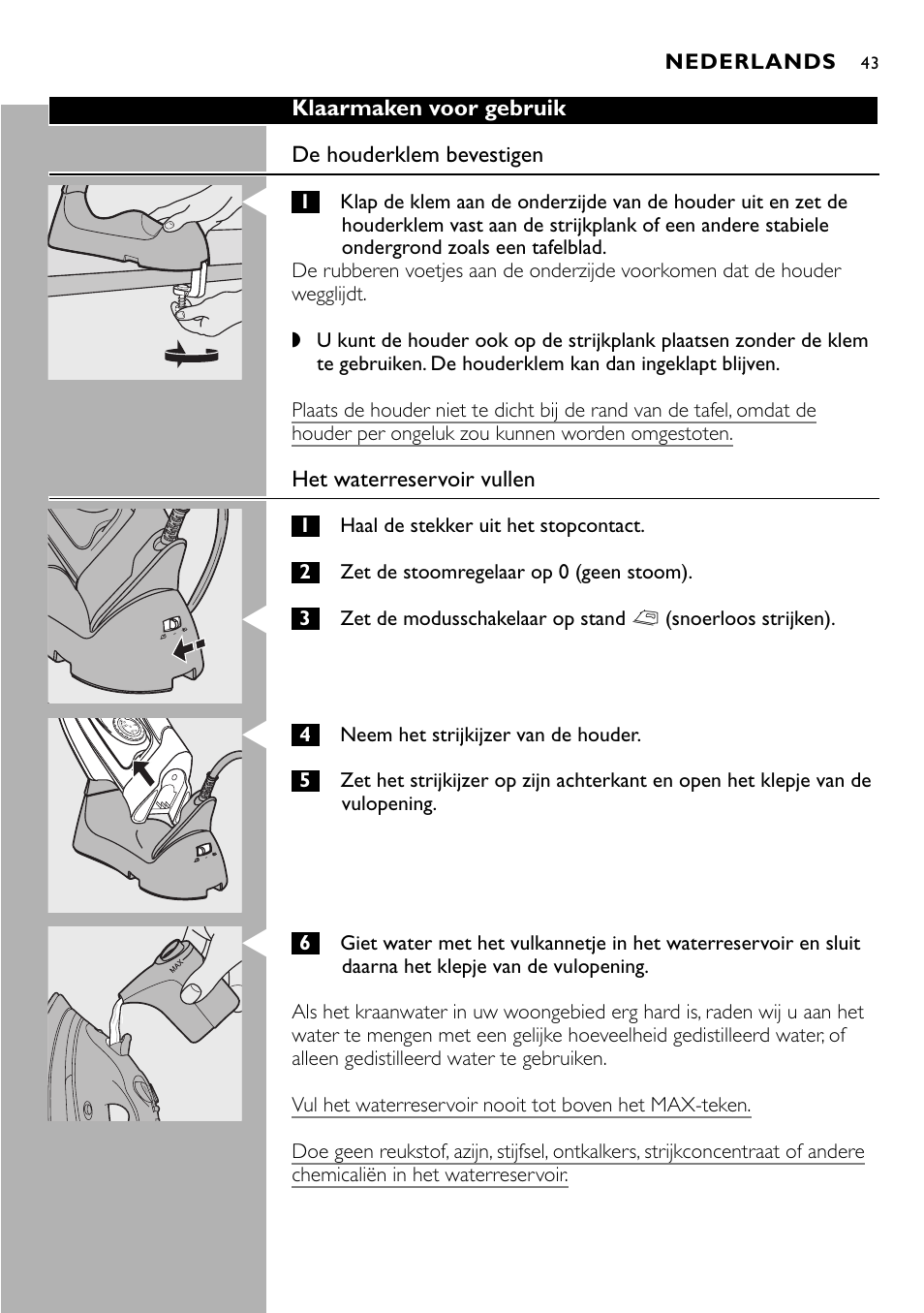 Philips Kabelloses Dampfbügeleisen User Manual | Page 43 / 90