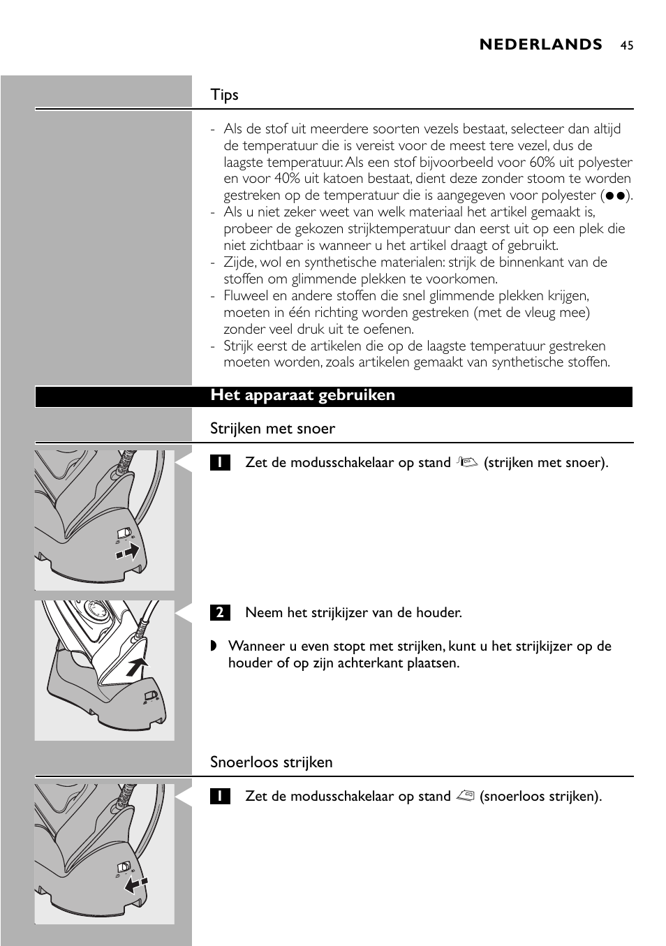 Philips Kabelloses Dampfbügeleisen User Manual | Page 45 / 90