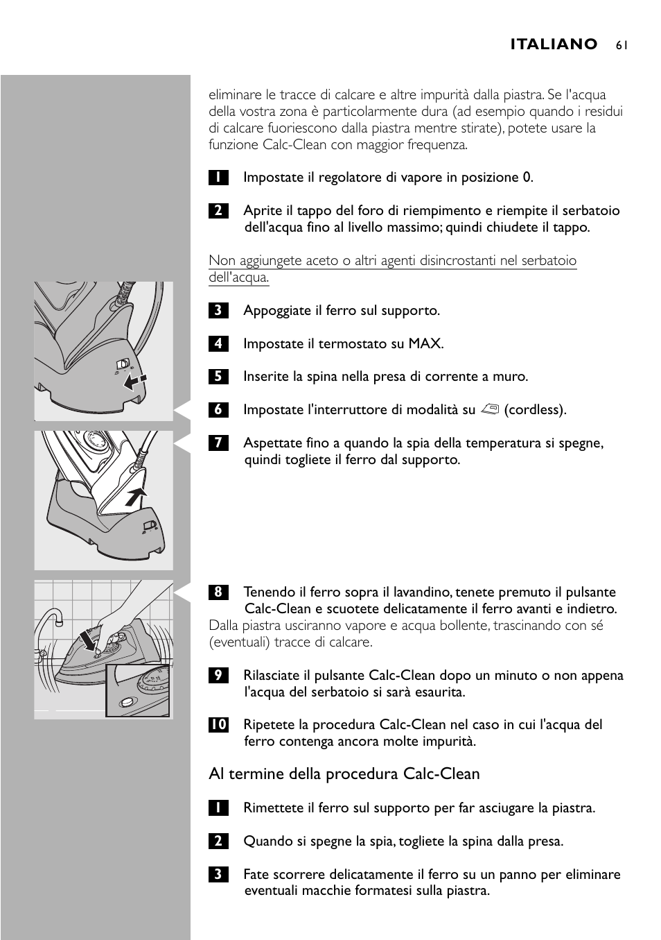 Philips Kabelloses Dampfbügeleisen User Manual | Page 61 / 90