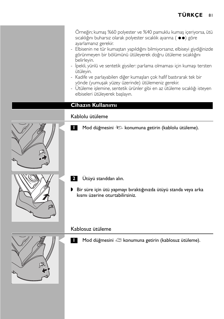 Philips Kabelloses Dampfbügeleisen User Manual | Page 81 / 90