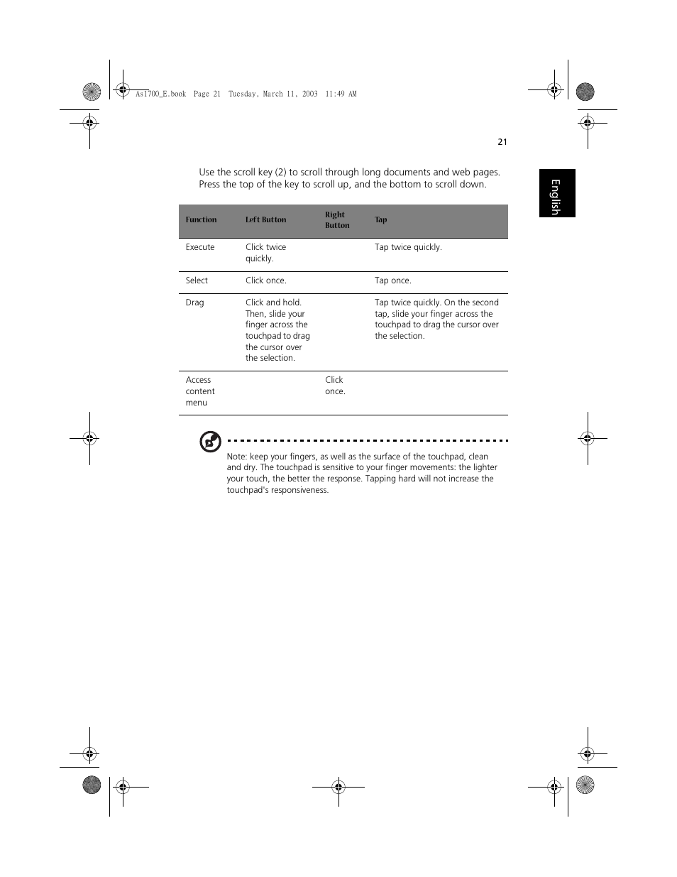 Acer 1700 User Manual | Page 31 / 103