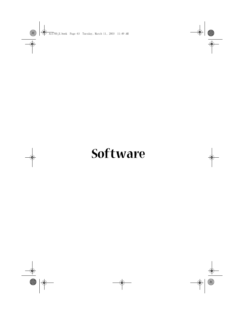 Software | Acer 1700 User Manual | Page 74 / 103