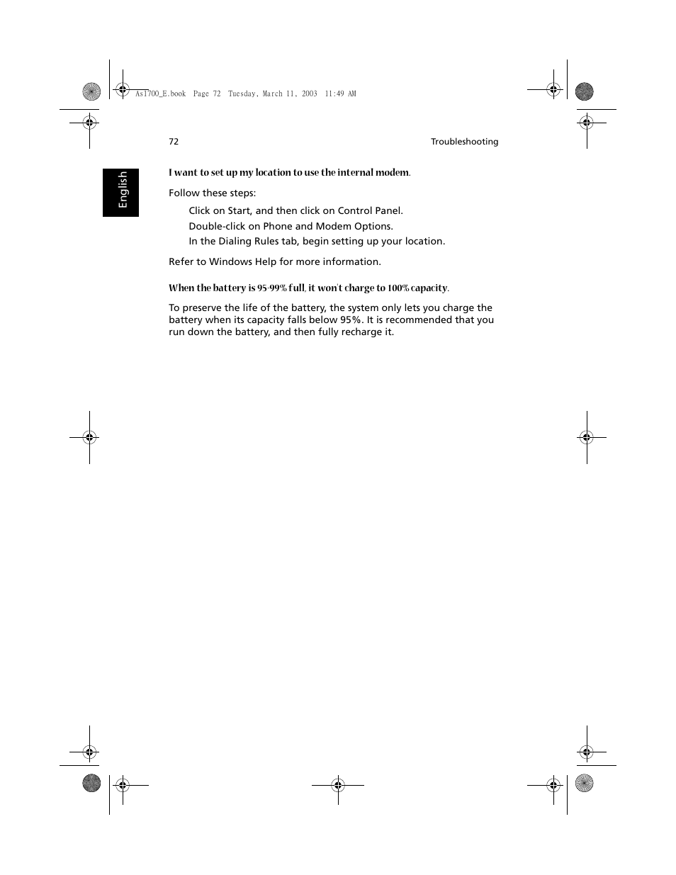 Acer 1700 User Manual | Page 83 / 103