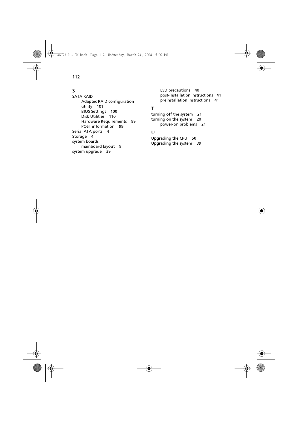 Acer Altos R310 User Manual | Page 122 / 122
