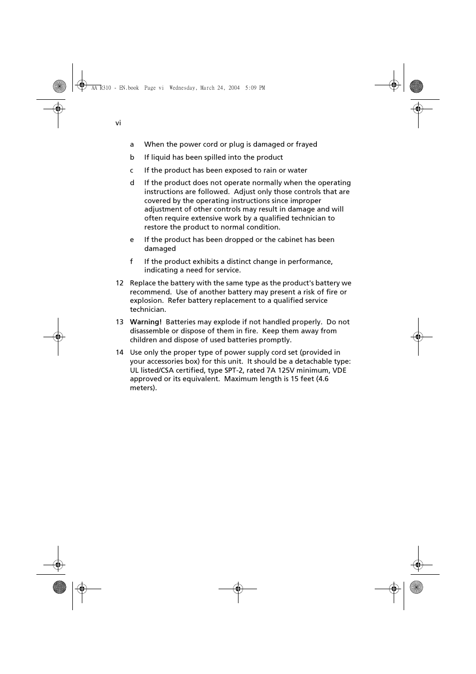 Acer Altos R310 User Manual | Page 6 / 122