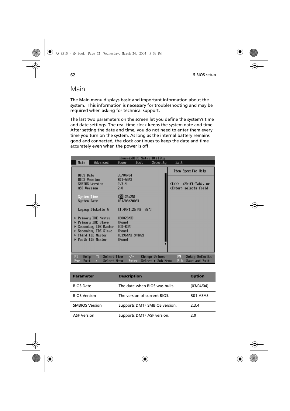 Main | Acer Altos R310 User Manual | Page 72 / 122