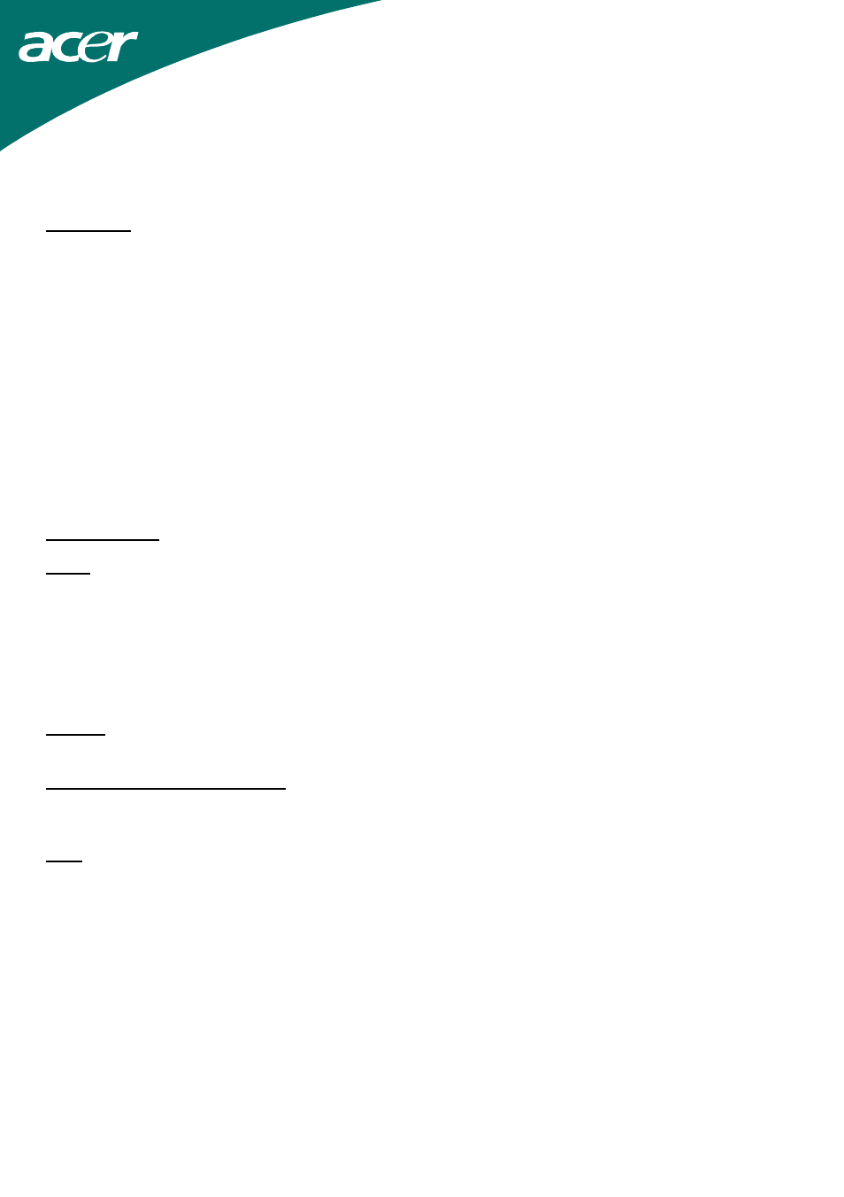 Chapter 3 technical information, Specifications | Acer AL1715 User Manual | Page 11 / 15