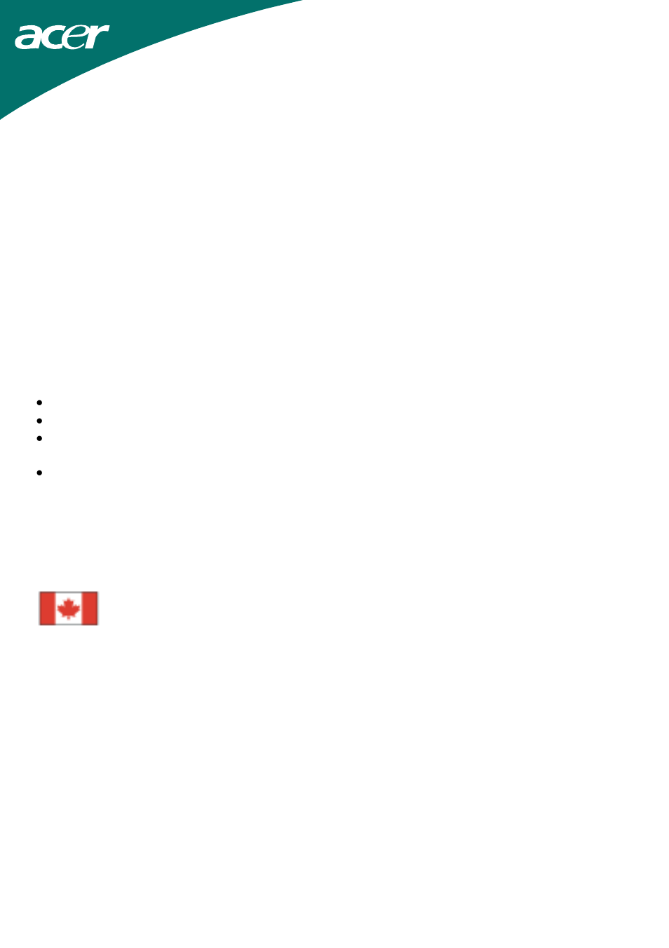 Preface, Fcc statement warning, Canadian doc notice | Acer AL1715 User Manual | Page 2 / 15