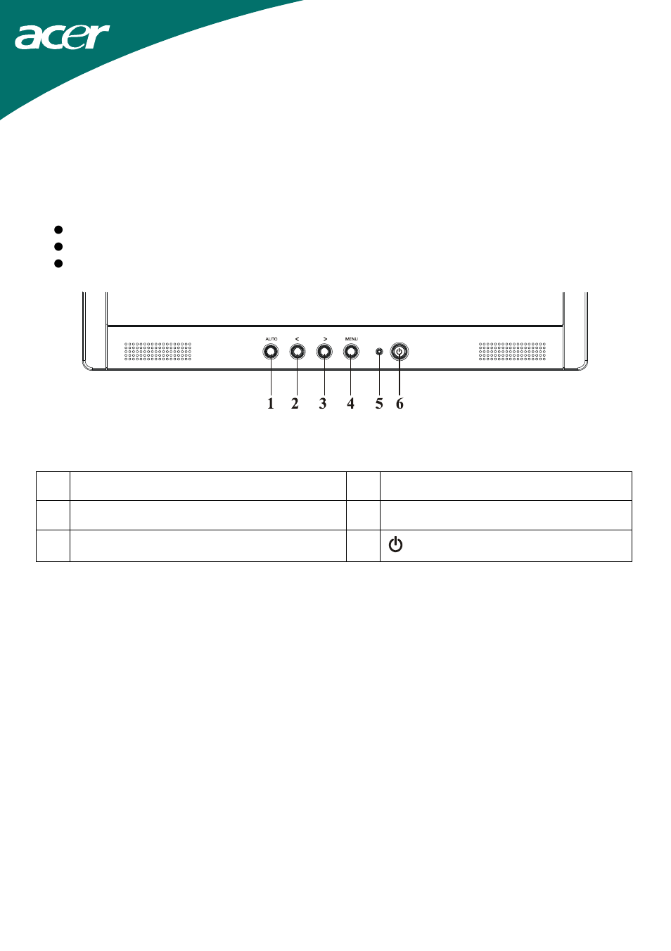 Chapter 2 display controls, General instructions | Acer AL1715 User Manual | Page 7 / 15
