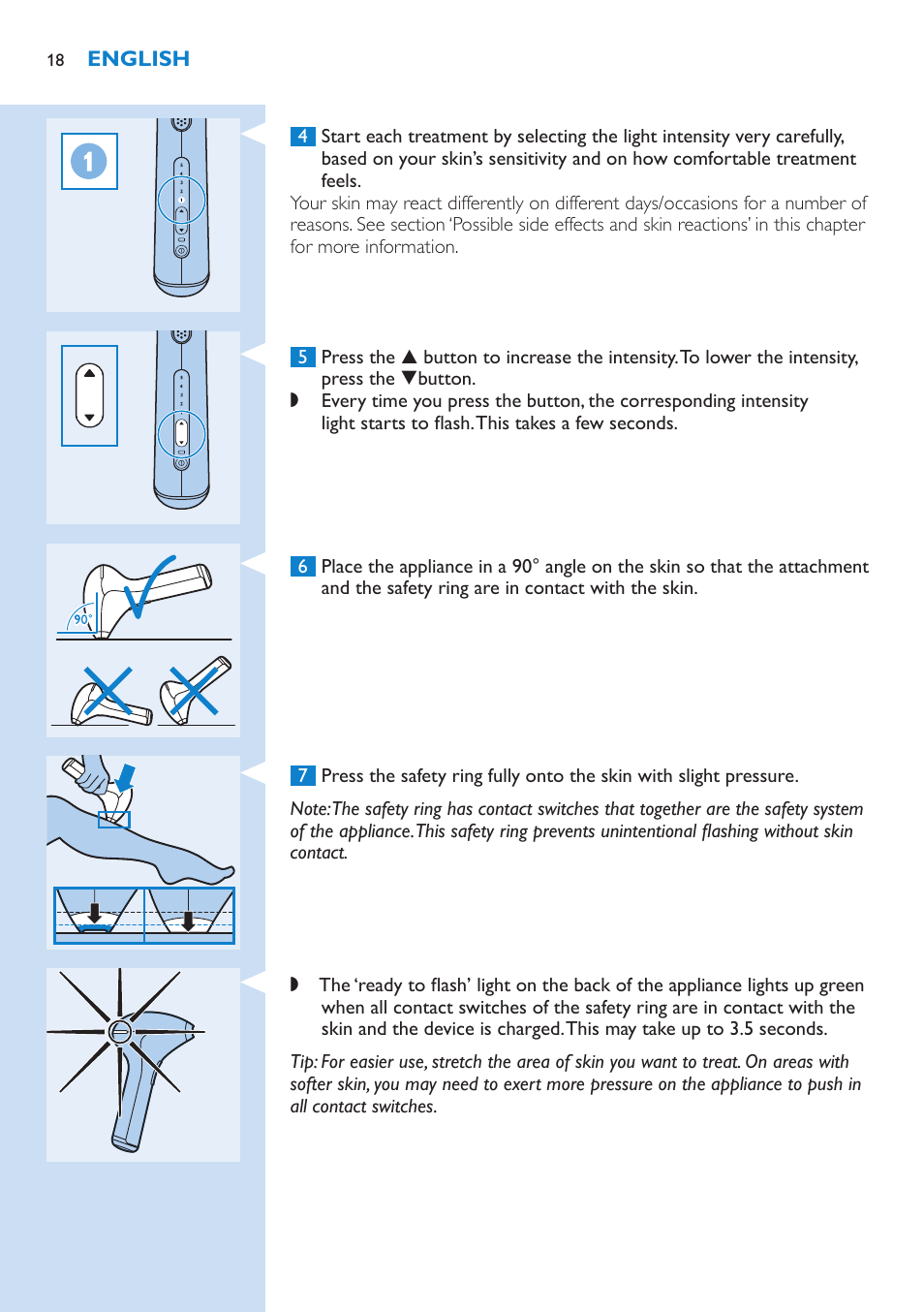 Philips Lumea Precision IPL Haarentfernungssystem User Manual | Page 18 / 110