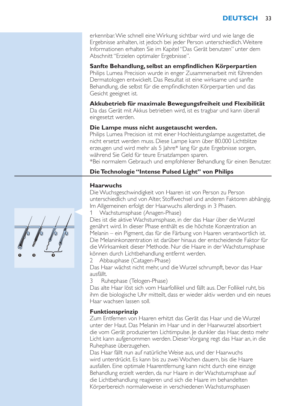 Philips Lumea Precision IPL Haarentfernungssystem User Manual | Page 33 / 110