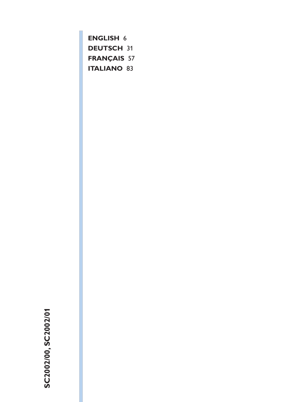 Table of content | Philips Lumea Precision IPL Haarentfernungssystem User Manual | Page 5 / 110