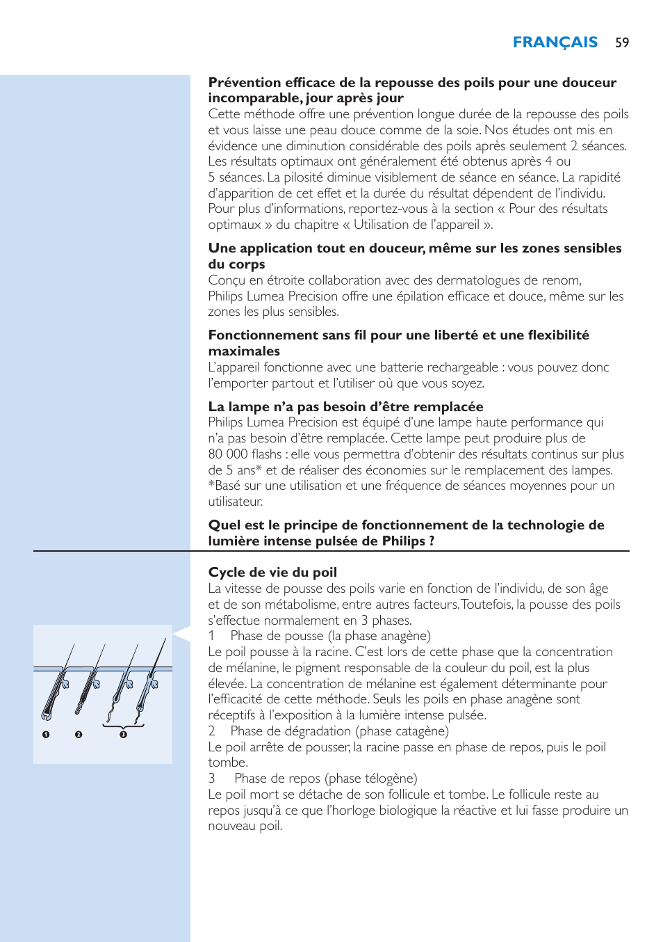 Philips Lumea Precision IPL Haarentfernungssystem User Manual | Page 59 / 110