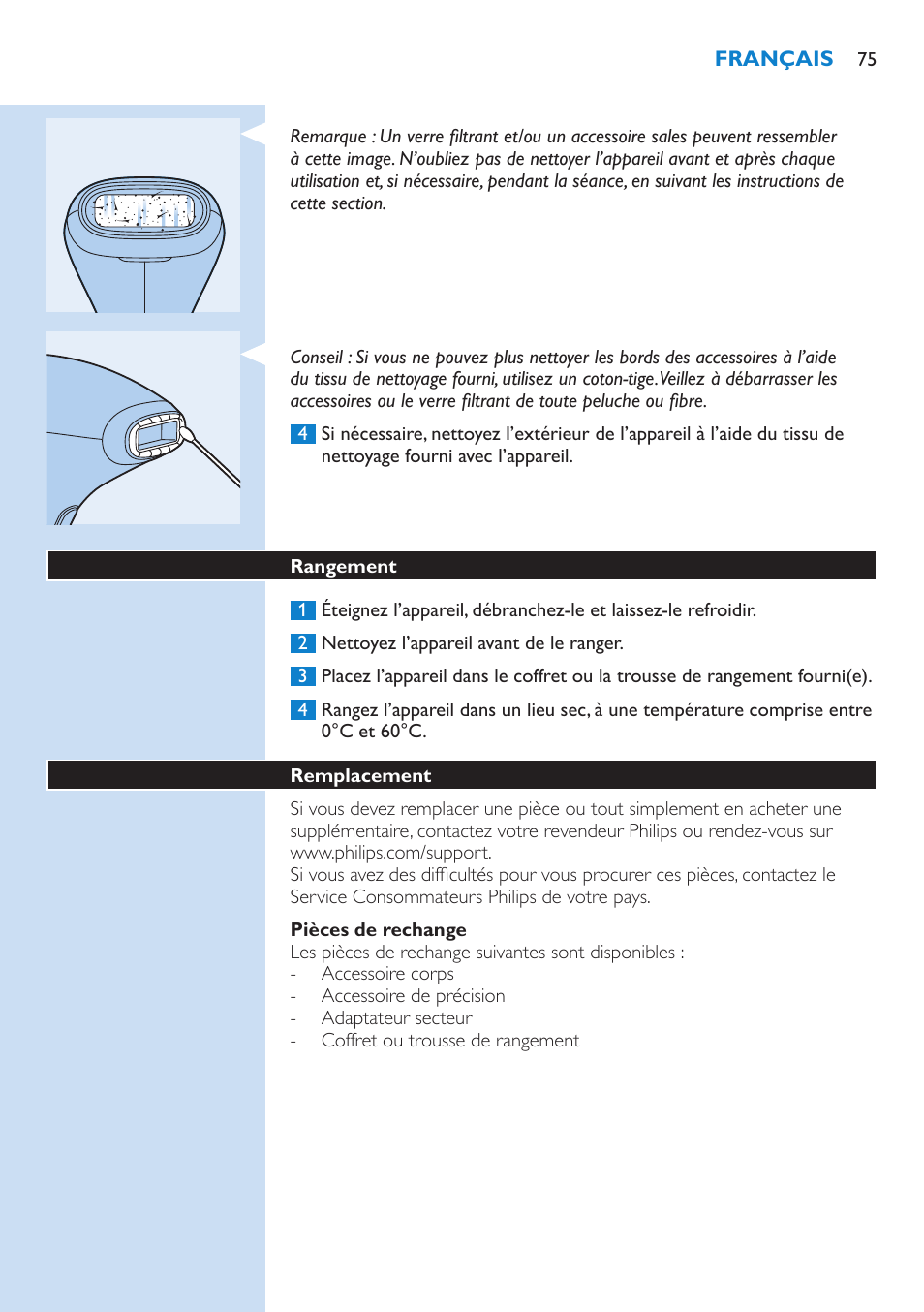 Philips Lumea Precision IPL Haarentfernungssystem User Manual | Page 75 / 110