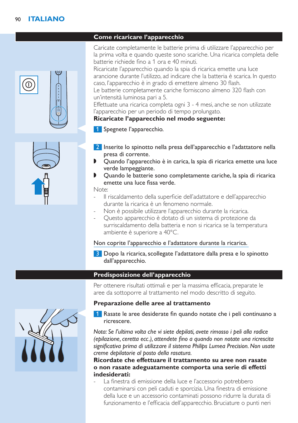 Philips Lumea Precision IPL Haarentfernungssystem User Manual | Page 90 / 110