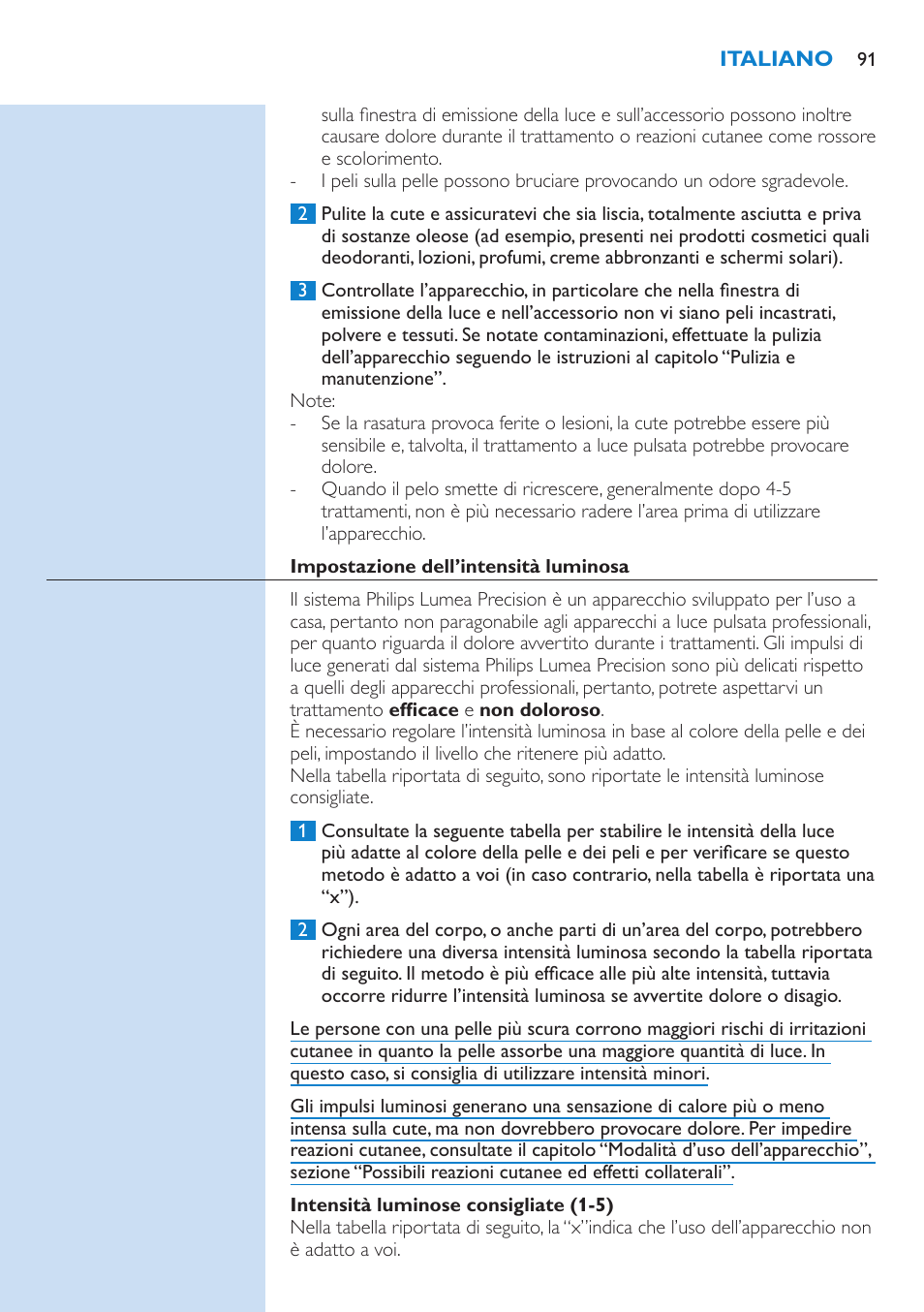 Philips Lumea Precision IPL Haarentfernungssystem User Manual | Page 91 / 110