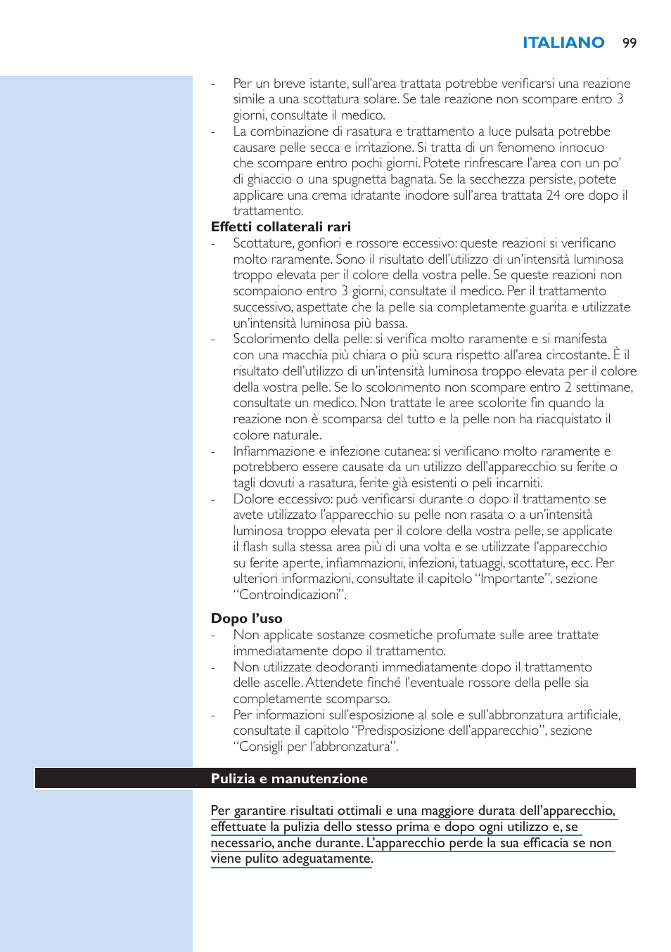 Philips Lumea Precision IPL Haarentfernungssystem User Manual | Page 99 / 110